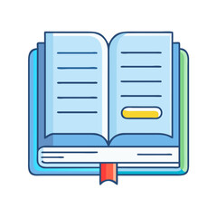 library book vector icon, library book vector illustration - simple illustration of library book, perfect for logos library book