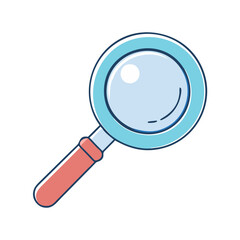 magnifying glass vector icon, magnifying glass vector illustration - simple illustration of magnifying glass, perfect for logos magnifying glass