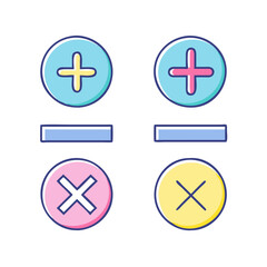 Fototapeta premium math symbols vector icon, math symbols vector illustration - simple illustration of math symbols, perfect for logos math symbols