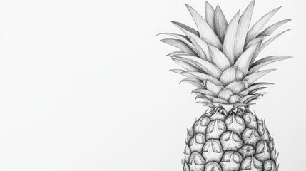 a drawing of a pineapple on a white background