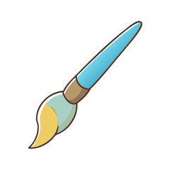 paintbrush vector icon, paintbrush vector illustration - simple illustration of paintbrush, perfect for logos paintbrush