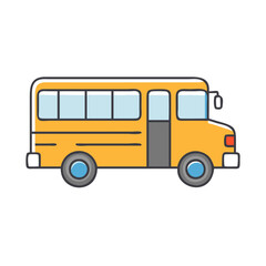 school bus vector icon, school bus vector illustration - simple illustration of school bus, perfect for logos school bus