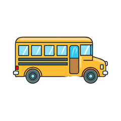 school bus vector icon, school bus vector illustration - simple illustration of school bus, perfect for logos school bus
