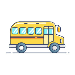 school bus vector icon, school bus vector illustration - simple illustration of school bus, perfect for logos school bus