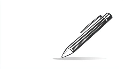Creative Illustration of a Pen on a Minimalist Background