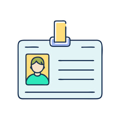 student id card vector icon, student id card vector illustration - simple illustration of student id card, perfect for logos student id card