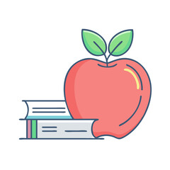 teacher s apple vector icon, teacher s apple vector illustration - simple illustration of teacher s apple, perfect for logos teacher s apple
