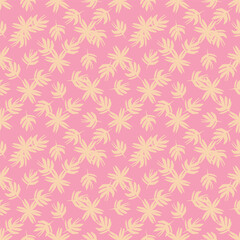 Abstract hand drawn flowers, seamless patterns with floral for fabric, textiles, clothing, poster, cover, banner, wall art, home decor, background. Vector illustration