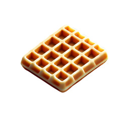 Belgian Waffle isolated on transparent background 