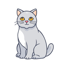 british shorthair vector icon, british shorthair vector illustration - simple illustration of british shorthair, perfect for logos british shorthair