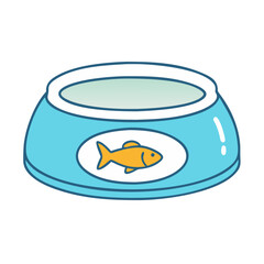 cat bowl with fish logo vector icon, cat bowl with fish logo vector illustration - simple illustration of cat bowl with fish logo, perfect for logos cat bowl with fish logo
