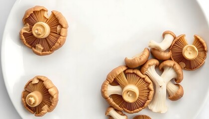 Golden Chanterelle Mushrooms: A Minimalist Culinary Still Life
