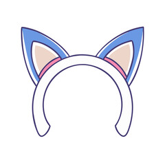 cat ear headband vector icon, cat ear headband vector illustration - simple illustration of cat ear headband, perfect for logos cat ear headband