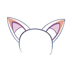 cat ears vector icon, cat ears vector illustration - simple illustration of cat ears, perfect for logos cat ears