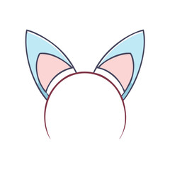 cat ears vector icon, cat ears vector illustration - simple illustration of cat ears, perfect for logos cat ears