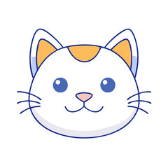 cat head icon vector icon, cat head icon vector illustration - simple illustration of cat head icon, perfect for logos cat head icon
