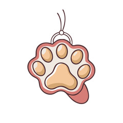 cat paw ornament vector icon, cat paw ornament vector illustration - simple illustration of cat paw ornament, perfect for logos cat paw ornament