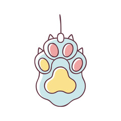 cat paw ornament vector icon, cat paw ornament vector illustration - simple illustration of cat paw ornament, perfect for logos cat paw ornament