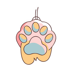 cat paw ornament vector icon, cat paw ornament vector illustration - simple illustration of cat paw ornament, perfect for logos cat paw ornament