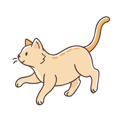 cat running vector icon, cat running vector illustration - simple illustration of cat running, perfect for logos cat running
