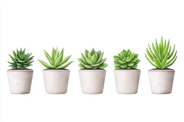 A Collection of Beautiful Succulent Plants in Stylish Pots