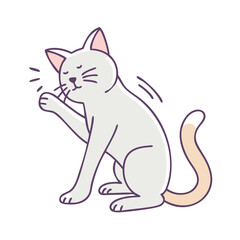 cat scratching vector icon, cat scratching vector illustration - simple illustration of cat scratching, perfect for logos cat scratching