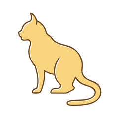 cat s silhouette vector icon, cat s silhouette vector illustration - simple illustration of cat s silhouette, perfect for logos cat s silhouette