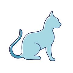 cat s silhouette vector icon, cat s silhouette vector illustration - simple illustration of cat s silhouette, perfect for logos cat s silhouette