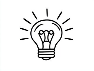 Creative Light Bulb Illustration Symbolizing Innovative Ideas and Inspiration
