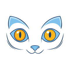 Fototapeta premium feline eyes vector icon, feline eyes vector illustration - simple illustration of feline eyes, perfect for logos feline eyes