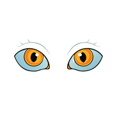 feline eyes vector icon, feline eyes vector illustration - simple illustration of feline eyes, perfect for logos feline eyes