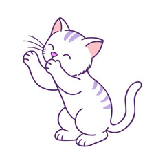 kitten pawing at something vector icon, kitten pawing at something vector illustration - simple illustration of kitten pawing at something, perfect for logos kitten pawing at something