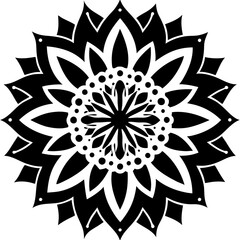 Simple mandala silhouette vector Art design, Floral mandala Illustration, ornament, flower, design, outline, template, pattern, ethnic. mandala design for invitation card, coloring book.
