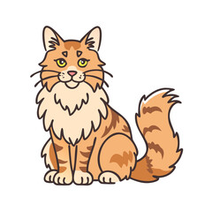 maine coon vector icon, maine coon vector illustration - simple illustration of maine coon, perfect for logos maine coon