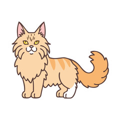 maine coon vector icon, maine coon vector illustration - simple illustration of maine coon, perfect for logos maine coon