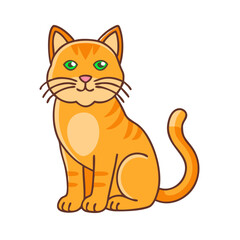 orange tabby vector icon, orange tabby vector illustration - simple illustration of orange tabby, perfect for logos orange tabby