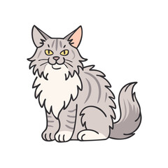maine coon vector icon, maine coon vector illustration - simple illustration of maine coon, perfect for logos maine coon