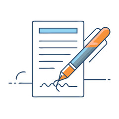 author s signature vector icon, author s signature vector illustration - simple illustration of author s signature, perfect for logos author s signature