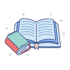 book and blanket vector icon, book and blanket vector illustration - simple illustration of book and blanket, perfect for logos book and blanket