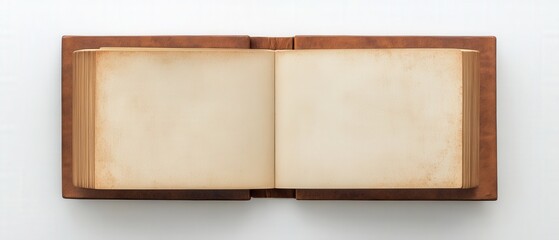 Fototapeta premium open blank book on white background