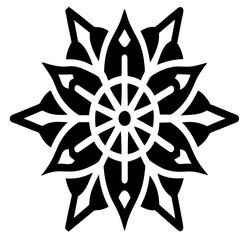 Simple mandala silhouette vector Art design, Floral mandala Illustration, ornament, flower, design, outline, template, pattern, ethnic. mandala design for invitation card, coloring book.