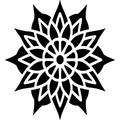 Simple mandala silhouette vector Art design, Floral mandala Illustration, ornament, flower, design, outline, template, pattern, ethnic. mandala design for invitation card, coloring book.