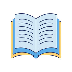 open book vector icon, open book vector illustration - simple illustration of open book, perfect for logos open book