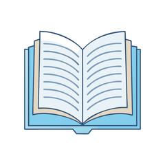 open book vector icon, open book vector illustration - simple illustration of open book, perfect for logos open book