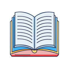 open book vector icon, open book vector illustration - simple illustration of open book, perfect for logos open book