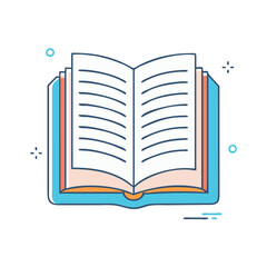 open book vector icon, open book vector illustration - simple illustration of open book, perfect for logos open book