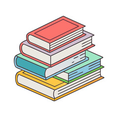 pile of classic novels vector icon, pile of classic novels vector illustration - simple illustration of pile of classic novels, perfect for logos pile of classic novels