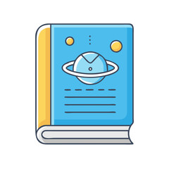 sci fi novel vector icon, sci fi novel vector illustration - simple illustration of sci fi novel, perfect for logos sci fi novel