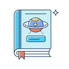 sci fi novel vector icon, sci fi novel vector illustration - simple illustration of sci fi novel, perfect for logos sci fi novel