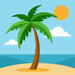 palm tree on the beach